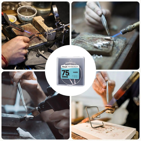 Hard Silver Solder Wire 5 Feet Long For Jewelry Fixes And Crafting 26 Gauge 75 Percent Silver Content in use for jewelry repairs