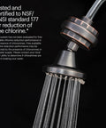 Universal Compact Shower Filter Replacement Cartridge For Cleaner Water NSF Certified 177 installed on showerhead