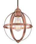 Stella Mira One Light Indoor Mini Pendant in Washed Copper Finish Delivers Dope Look for Kitchen Island and Living Room Sloped Ceiling Friendly