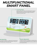 Multifunctional smart panel for Premium Smart Putting Green Indoor Mat With Putt Counter And Dual Hole Training Game