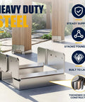 Heavy Duty 4x4 Post Base for Concrete Foundations, Galvanized Steel Outdoor Bracket Set of 6; installed on concrete deck posts