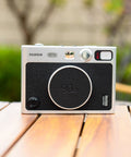 Leather Lens Cap For Insta Mini Evo Camera, Aluminum Anti Dust Anti Scratches Lightweight Lens Cover With Soft EVA Interior