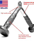 Tricep Press Push Down Bar V Handle Close Grip Cable Attachment For Gym Gains Workouts, Pro Tricep V Bar With Rubber Hand Grips