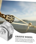 Heavy-duty cast iron sliding gate pulley with V groove wheel for smooth operation and minimal vibration in gates and doors.