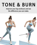 Badass Leg Straps For Cable Machines And Home Gym Hustle, Dual Pack Heavy Duty Double D Ring Cuffs With Thick Neoprene Padding in use during leg exercises.