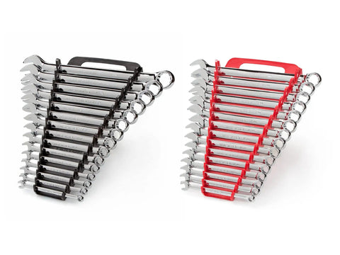 30 Piece Combination Wrench Set With Inch And Metric Wrenches, Angled Open End For Easy Fit, Durable Holder Included