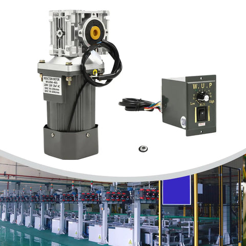 Built To Last Beefed Up Heavy Duty AC 110V 120W Worm Gear Motor With Speed Controller for Industrial Gearbox and Automation