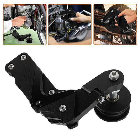 Super Smooth Ride With This Heavy Duty Motorcycle Chain Tensioner Kit Featuring Durable Aluminum Alloy Roller Guide Designed For Safe And Effortless Riding On Your Bike Today, black chain guide