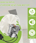 Replacement Bathroom Exhaust Fan Motor 120V 70 CFM Pure Copper for NuTone Broan Vent Fans S99080166 BP28