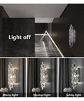 Crystal Chrome Wall Sconces for Living Room Bedroom Bathroom Hallway Staircase Lighting Indoor Vanity Wall Mount Lamps with Clear K9 Crystals for a Lit Modern Ambience shown in warm, neutral, and white light options