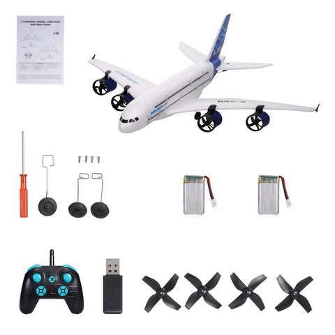 Beginner Friendly 3 Channel RC Airplane With 2.4G Remote Control Easy to Fly EPP Foam Fixed Wing Glider Aircraft parts