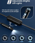 Dual Lens Endoscope Camera With Light 1920P HD Borescope for iOS and Android with 8 adjustable LEDs, IP67 waterproof