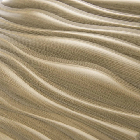 Black PVC Wave 3D Wall Panels 19.7x19.7 Inches Matte Finish 12 Pack Lightweight Fire Resistant Easy DIY Wall Tiles with wavy texture