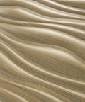 Close-up of PVC Wave Textured 3D Wall Panels showcasing grey wave patterns, part of 12 Pack Dope Look Lightweight Fire Resistant Easy DIY Coverage 32 Sq Ft.