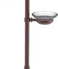 Vanity Top Multi Ring Bath Accessory Stand In Antique Copper, Solid Brass Construction, Space Saving Design, with tumbler holder