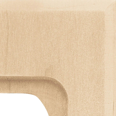 Close-up of Unfinished Birch Wood Square 1-Gang Wall Plate 6-Pack Outlet Covers For Duplex Outlets, showcasing natural wood texture.