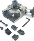 4 Inch Regular Rotary Table For Milling Machines Hand Powered Precision Positioning With M6 Clamp Kit And HSS M2 Grade ER 20 Collet Adaptor