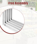 Two Pack 1220mm 2080 T Slot Aluminum Extrusion 20x80mm European Standard Anodized Linear Rail 48 Inch Length Compatible With 20 Series Fasteners Built For 3D Printers And CNC DIY Projects, close-up on corner joint with text 'Free Assembly'