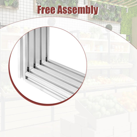 Two Pack 1220mm 2080 T Slot Aluminum Extrusion 20x80mm European Standard Anodized Linear Rail 48 Inch Length Compatible With 20 Series Fasteners Built For 3D Printers And CNC DIY Projects, close-up on corner joint with text 'Free Assembly'