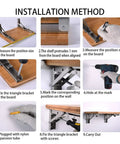 Installation guide for Heavy Duty Folding Shelf Brackets Stainless Steel Wall Mounted 15.6 Inch Load 551 Lbs