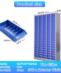 Heavy Duty 100 Drawer Parts Cabinet With Adjustable Dividers And Labels, steel organizer for garage and workshop.