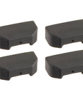 Four durable plastic caps from Nose Cap Replacement Kit for NT50GS Nailer 4 Pack, designed to protect lever tip and work surface.