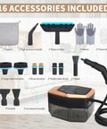 Kickstart Your Deep Clean Routine With This Heavy Duty Handheld Steam Cleaner That Blasts Through Grease And Grime In Seconds, 16 included accessories