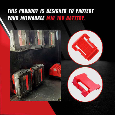 Heavy Duty Wall Mount Tool And Battery Organizer Kit for Milwaukee M18 18V, showcasing battery storage clips on wall racks