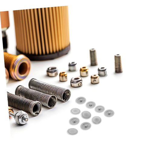 Assorted hardware and tools with Grey Screw Cover Caps 500 Pack Durable Plastic Thread Protectors for Cabinets and Furniture installation