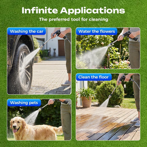 Powerful High Pressure Washer With Adjustable 360 Degree Rotating Nozzle Heavy Duty Outdoor Dirt Busting Cleaner For Cars Patios Driveways Hoses And Garden Tasks Around The Yard