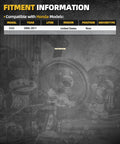Rear Wheel Bearing Hub Assembly compatibility chart for Honda Civic 2006-2011, highlighted specs and fitment information.