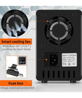 Dope Lab Bench Power Supply 30V 10A 300W With LCD 4 Digit Display Dual Knob Voltage Regulator Switching DC Supply USB 5V 2A Charge Port Smart Cooling Fan Ideal For PCB Repair And Prototyping, rear fan view