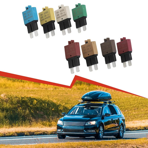 Heavy Duty 8 Pack Circuit Breaker Kit 3A To 30A Range With No Hassle Auto Reset Surge Guard For Car Truck Rv Marine Electrical Pro Series showing various circuit breakers.
