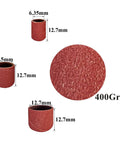 400 grit sanding drum kit featuring various sizes of sanding tubes, perfect for drills or Dremel rotary tools.