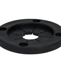 2 Inch Black Rigging Grommet With Flexible Rubber Center And Durable Plastic Outer Ring For Marine Rigging Applications on white background