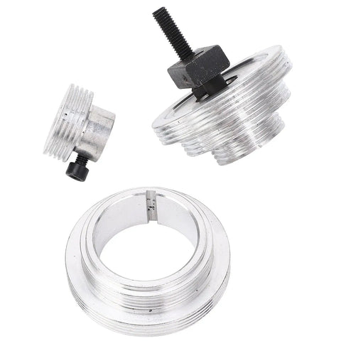 Heavy Duty Mini Lathe Belt Pulley In Aluminum Alloy With Easy Install, 3-piece set visible for MX210 WM210 8x16 lathes