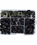 Versatile Black Motorcycle Bolt Nuts Kit With Complete Washer Screw Assortment For GSX1300R SV650 SV250 Bandit 600 Maintenance And Upgrades Heavy Duty Hardware For Motorbike Repairs, black plastic organizer