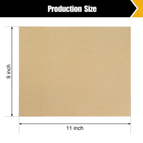 9x11 inch sheet from 60 Piece Sandpaper Set for Wood Metal Automotive and Furniture Projects Pro Grade Grit Range 60 80 120 150 220 320 400 Sheets for 9 By 11 Inch Hand Sander Polishing and Smoothing Colorful Assorted Papers