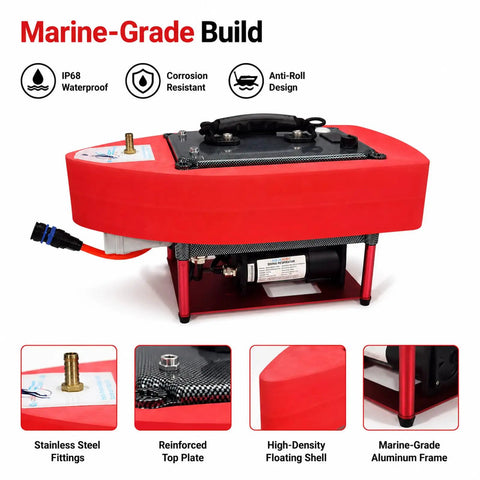 Tankless Scuba Diving System For Easy Underwater Breathing Portable Rechargeable Lung Tank with marine-grade build details