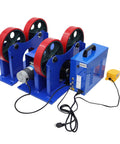Beefy 110V Welding Tank Turning Rolls Linkage Roller With Rotary Positioner, Adjustable 0.8 To 32 Inch Diameter, 2200 Lb Capacity, PU Rollers For Welding Setup And Equipment Support, with foot pedal