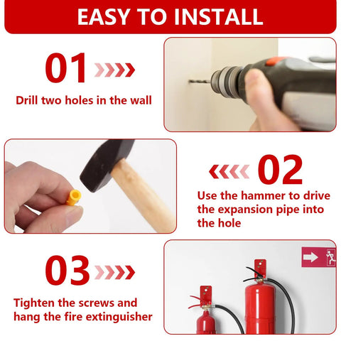 Tough As Nails 4 Pack Fire Extinguisher Mount Brackets 20 Lbs Heavy Duty Universal Wall Hooks Anti Rust Iron Holder For Home Garage Built To Last And Hang It Easy Today