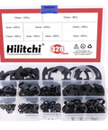 Alloy Steel External E Clip Retaining Ring Set 328 Piece Kit With 14 Sizes From 1.5mm To 15mm For Automotive Machinery And DIY Projects Durable Corrosion Resistant High Temperature Performance