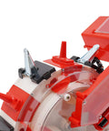 Close-up of Hand Push Seeder With Six Nozzles For Precise Garden Planting Walk Behind Seed Planter with iron and plastic construction