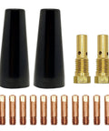 14 Piece Flux Core Gasless Nozzle Tips Kit With 0.030 Inch Tips For Mig Welders, Reduces Spatter, Improves Precision