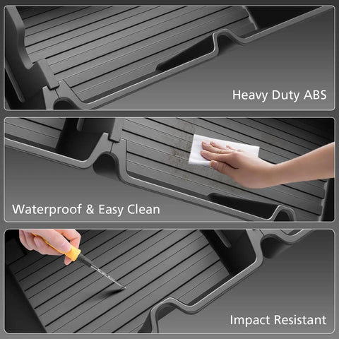 Under Seat Storage Organizer For Honda Ridgeline 2017-2026 Crew Cab Custom Fit Rear Underseat Box With Dividers Heavy Duty Waterproof Truck