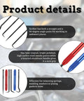 Top Shelf Heavy Duty 9 Inch Double Pointed Scribe Set Featuring Tough Carbide Steel Tips For Sharp Welding And Glass Etching Includes Dual Color Coded Scribers for precise marking.