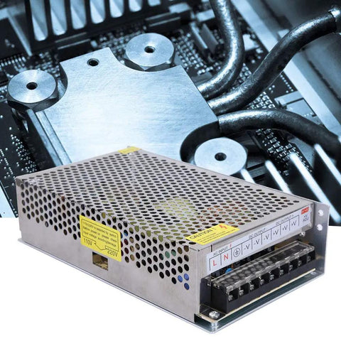 12V 20A Semiconductor Refrigeration Cooling Plate With Adjustable Switch Power Supply For Pet Beds And Flat Product Cooling Test Tables Ideal For Veterinary Use Lab Tests And Industrial Cooling, perforated metal power supply
