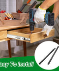 Installing Soft Close Drawer Slides, 15.7 Inch Full Extension Ball Bearing Rails For Cabinets And Furniture, Quiet Glide, Black Finish
