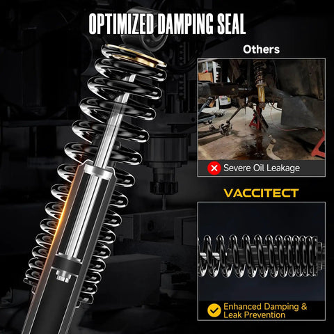 Built Like A Tank Heavy Duty Rear Shock With Coil Spring For Yamaha Golf Cart showcasing optimized damping seal.