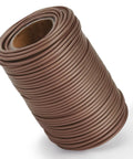 Coil of Soft Brown Plant Ties 130 Feet Garden Twists For Plants, Flexible TPR Rubber With Metal Core, 2.5mm Diameter